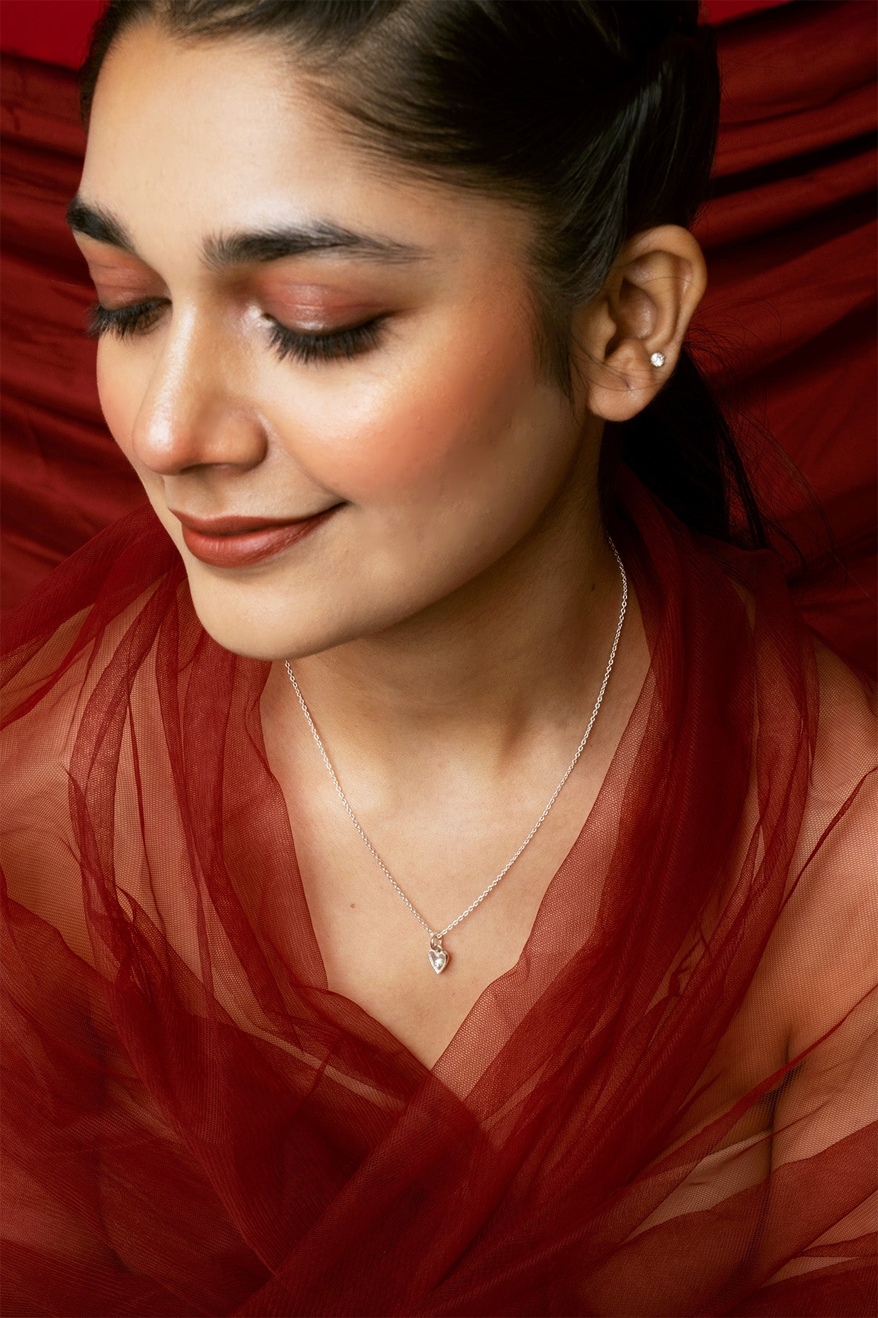 Mehboob Silver heart pendant