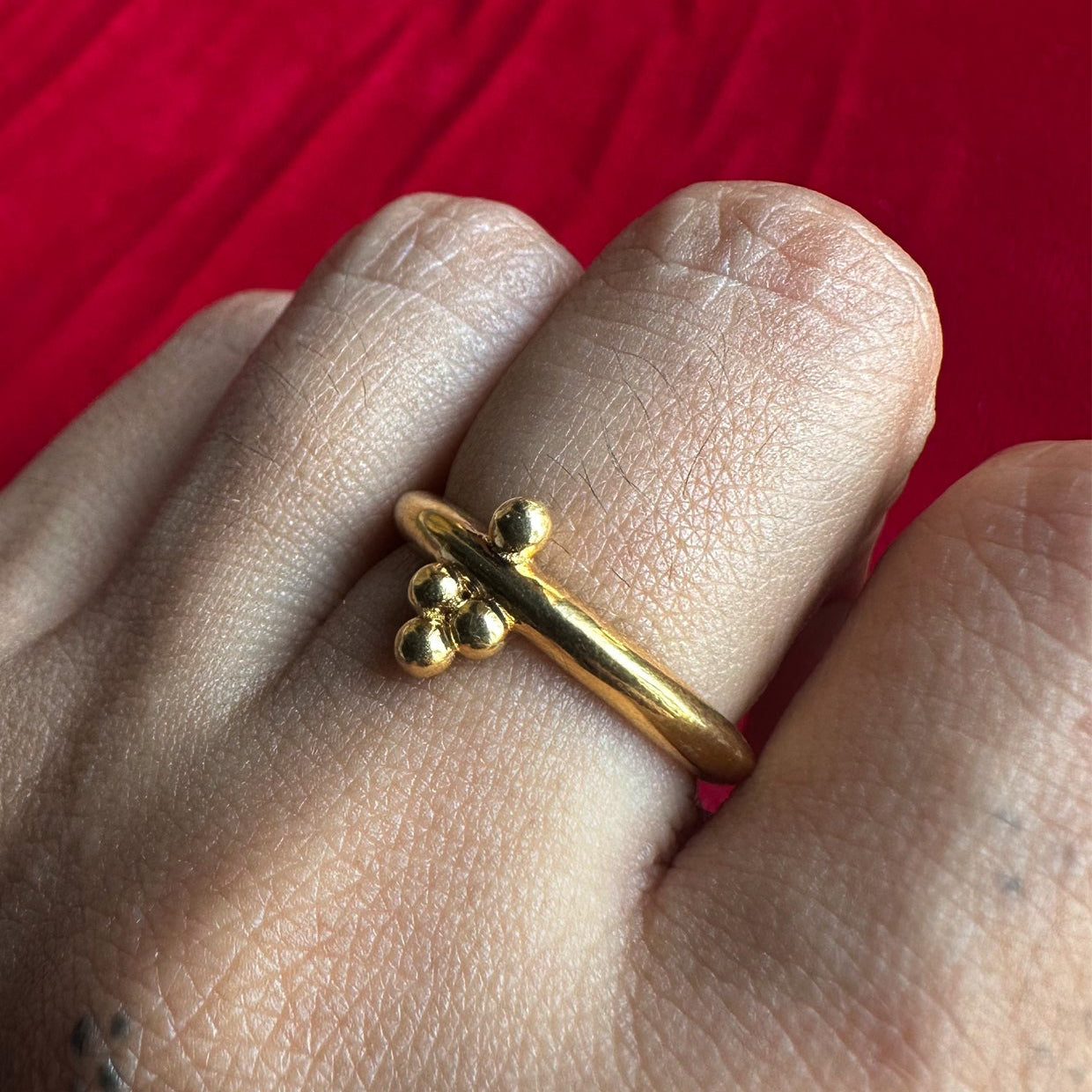 Dhan Silver Dot ring