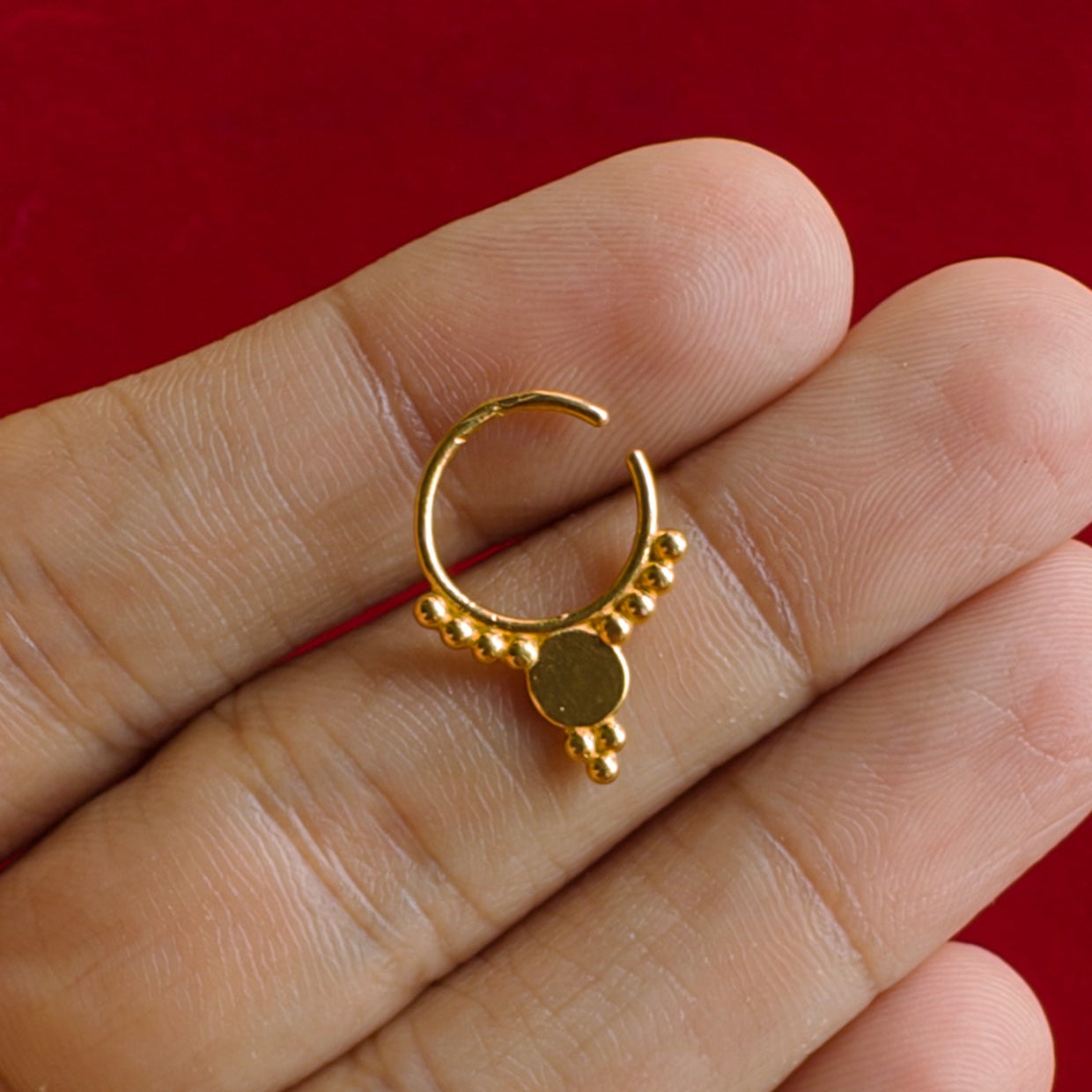 Gul Septum Ring 18k Gold Plated