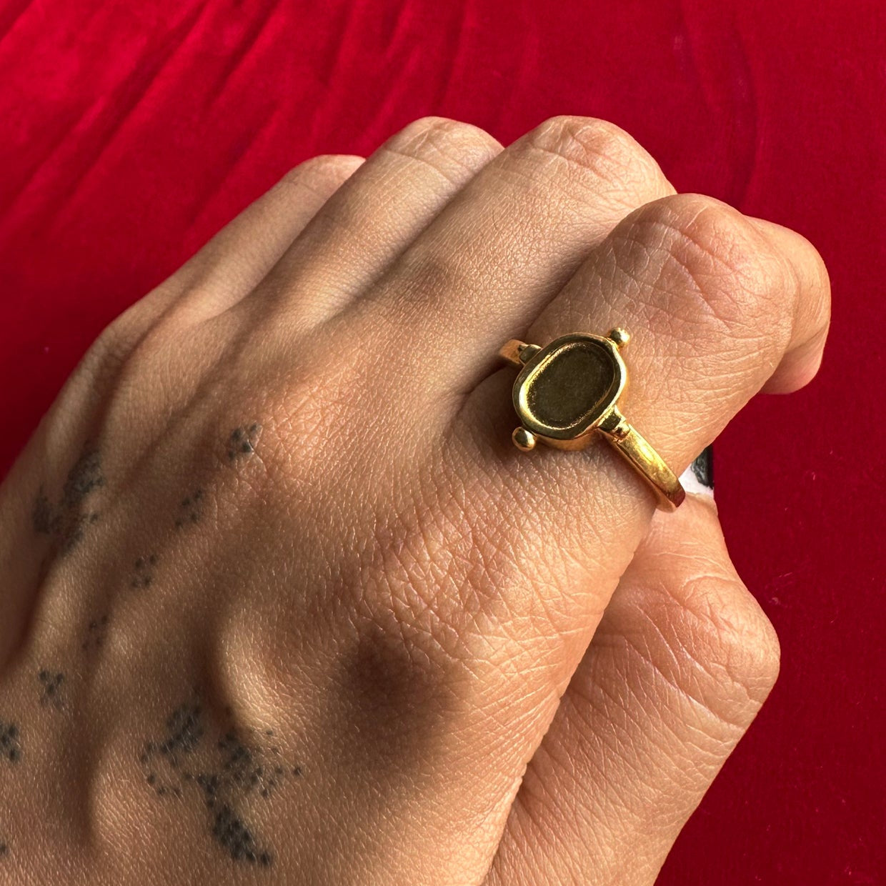 Raksha Silver Signet ring