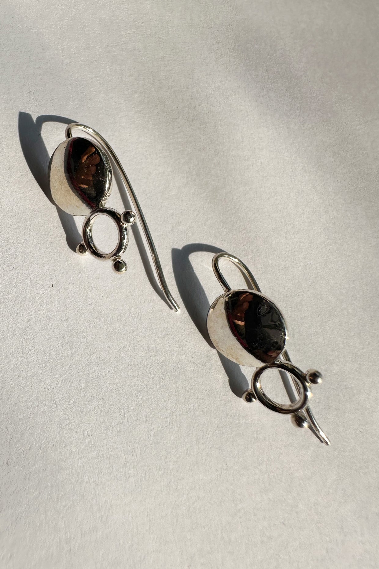 Sampatti Silver Dot Earrings