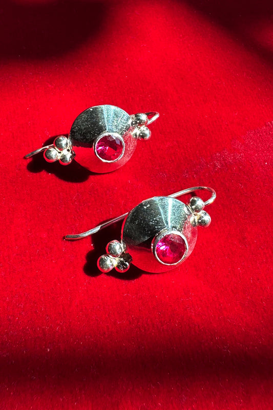 Samriddhi Silver Dot Earrings