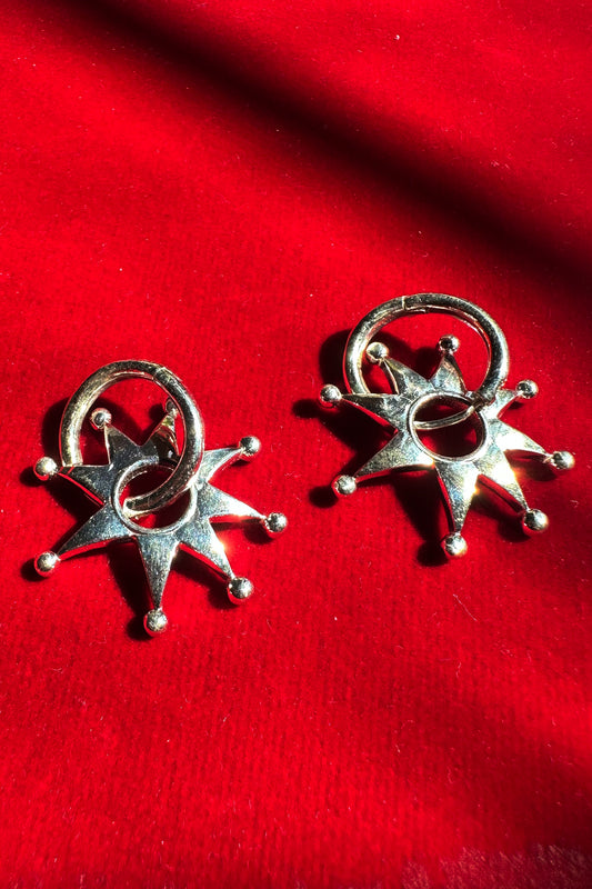 Phool Silver Flower Earrings