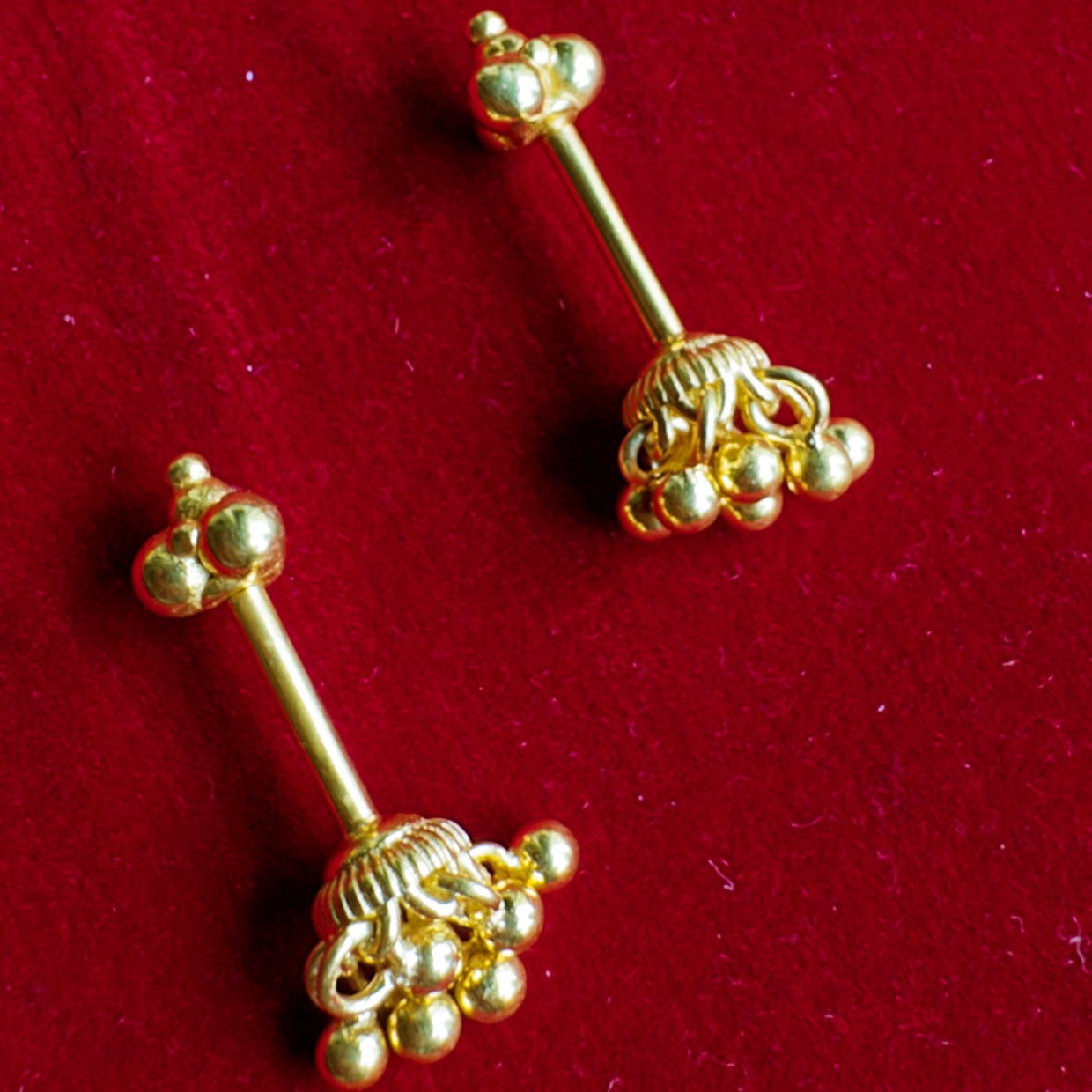 Kanika Bugadi Earrings (Pierced) 18k Gold Plated
