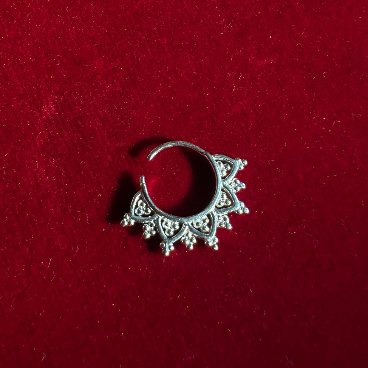 Mankolam Nose Ring | Septum Ring Silver