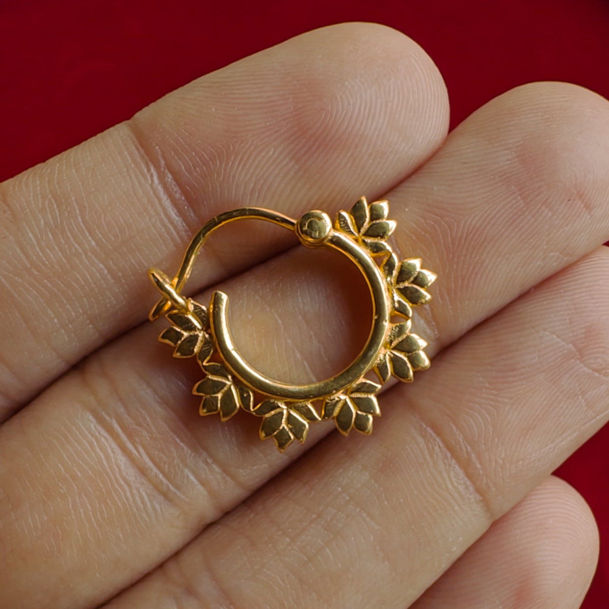 Pankhudi Nose Ring | Septum Ring 18k Gold Plated
