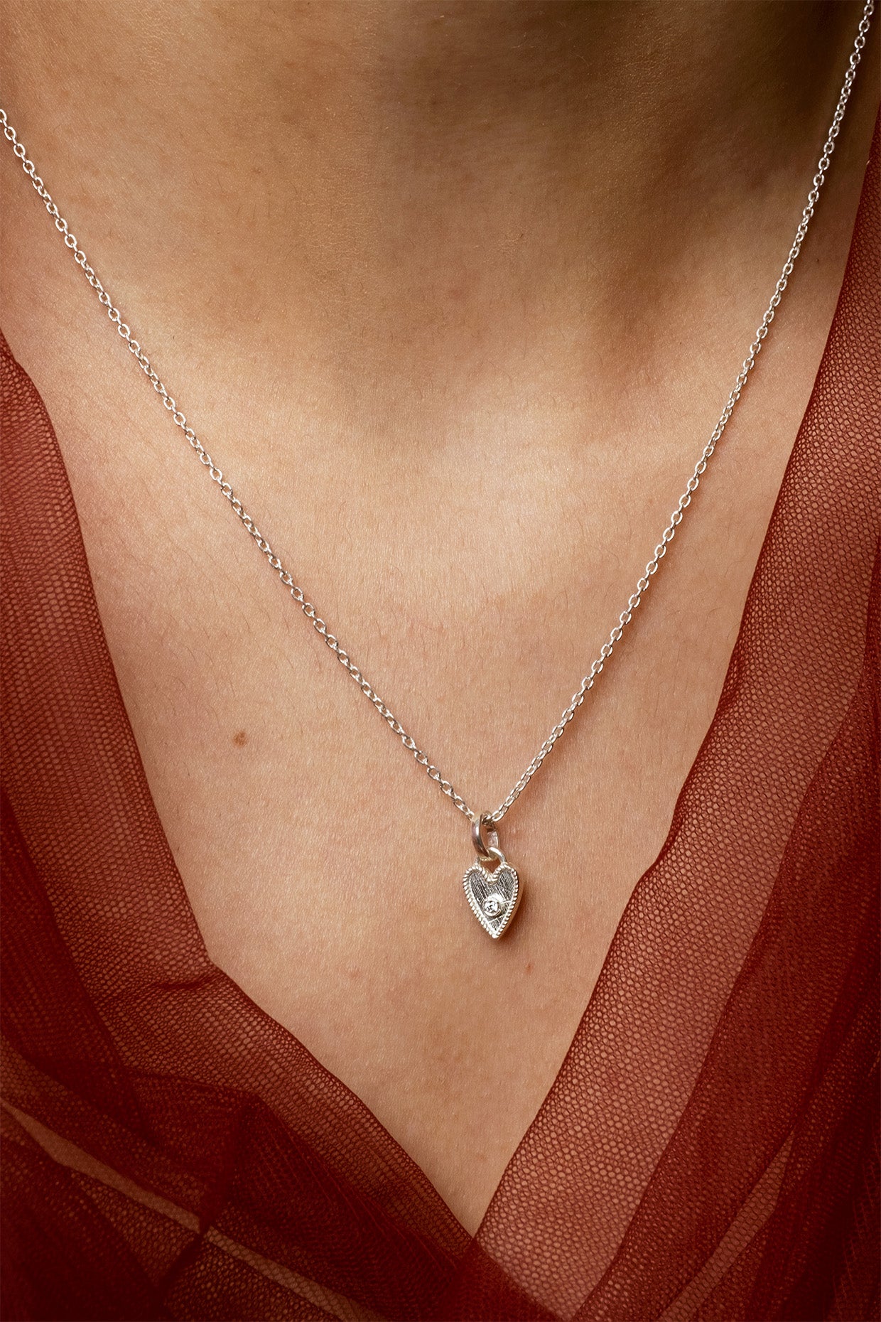 Mehboob Silver heart pendant