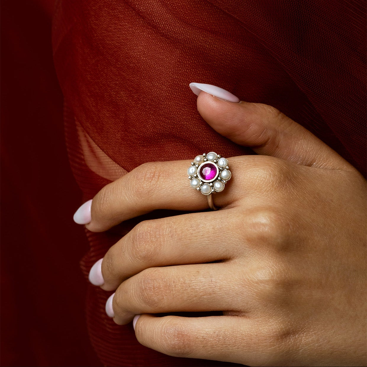 Manika Freshwater Pearls Ring