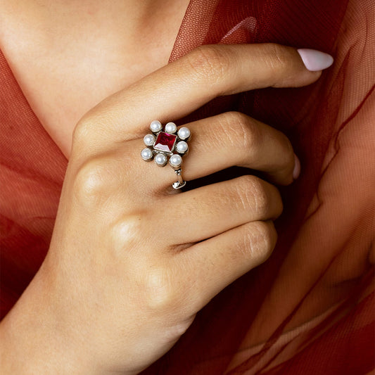 Vasudha Freshwater Pearls Ring