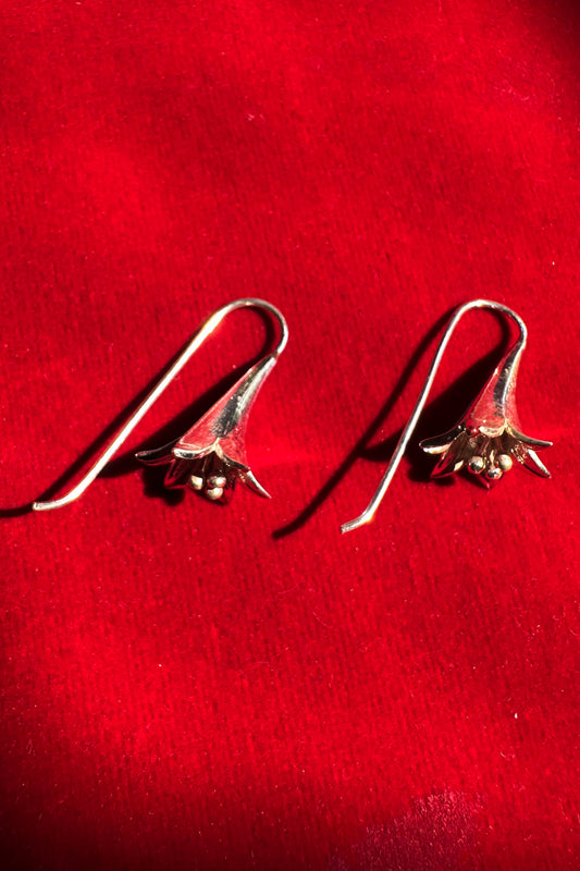 Datura Silver Flower earrings