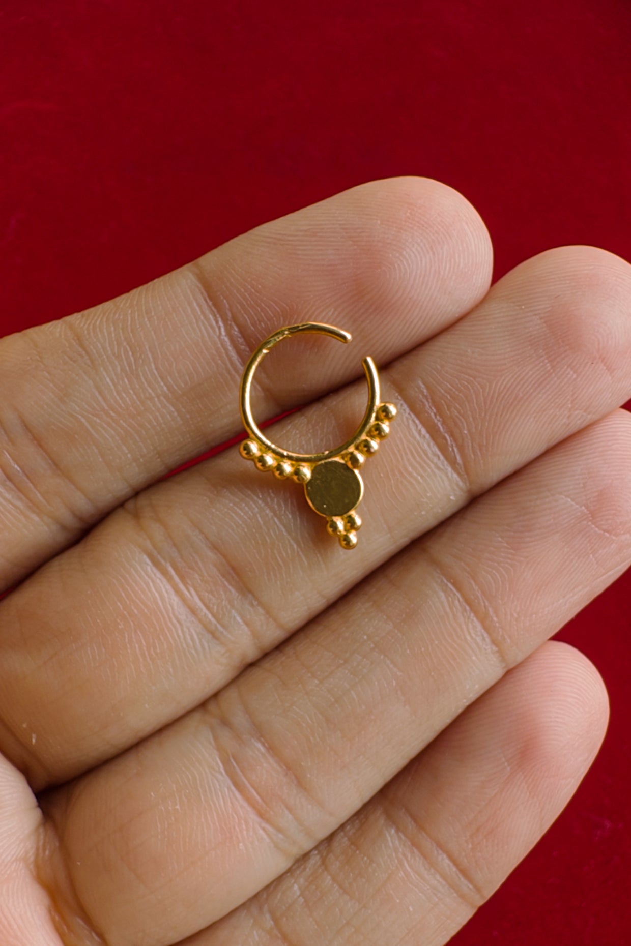 Gul Septum Ring 18k Gold Plated
