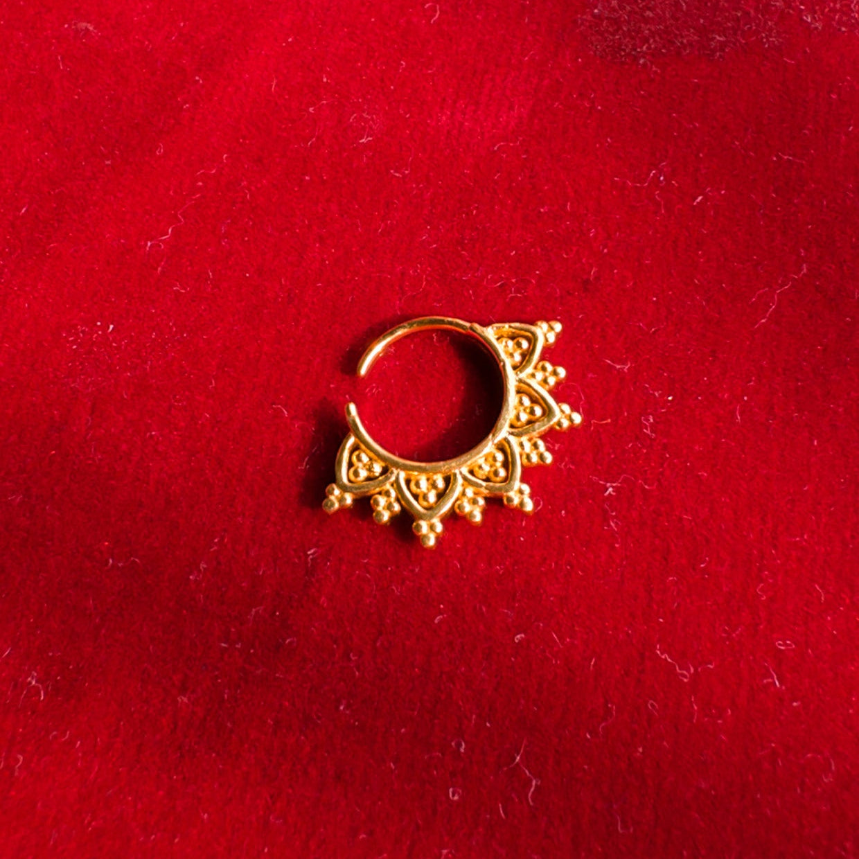 Mankolam Nose Ring | Septum Ring 18k Gold Plated