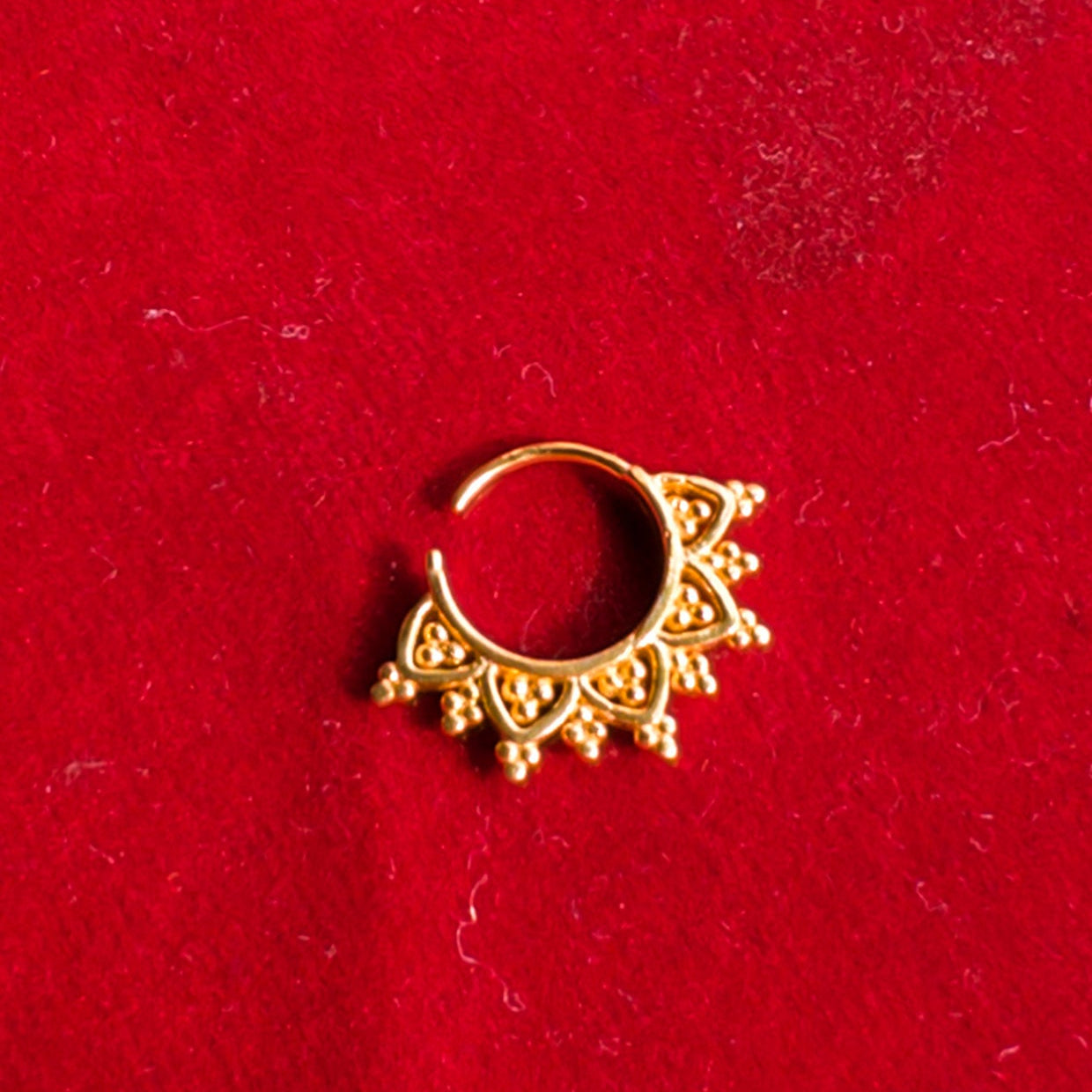 Mankolam Nose Ring | Septum Ring 18k Gold Plated