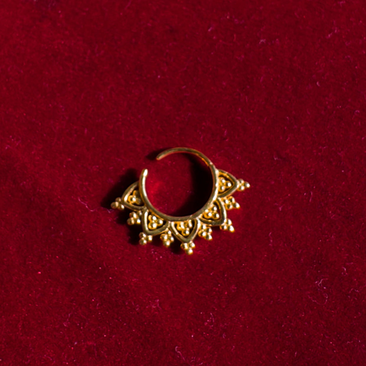 Mankolam Nose Ring | Septum Ring 18k Gold Plated
