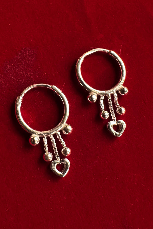 Preet Baali Hoop Earrings Silver