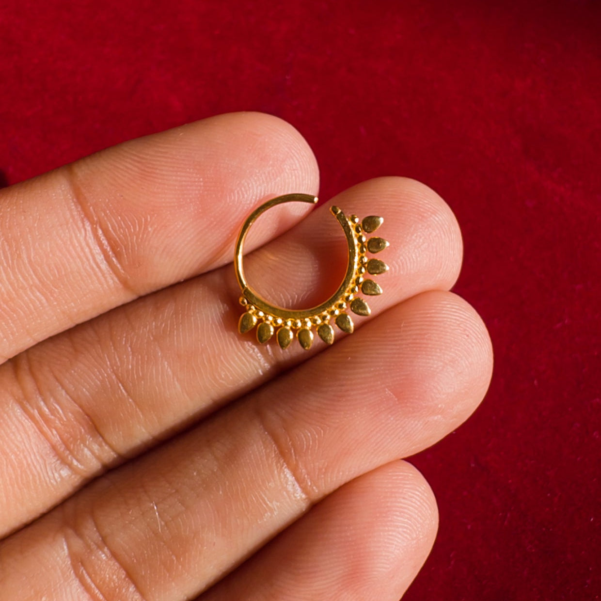 Surya Nose Ring | Septum Ring 18k Gold Plated