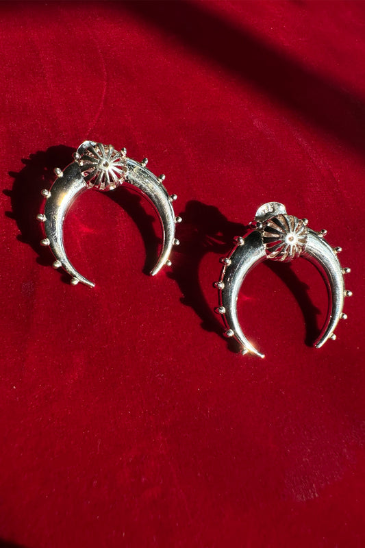 Yoddhaa Silver Warrior hoop studs