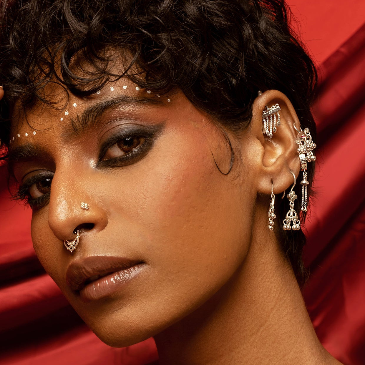 Suhaani Baali Hoop Earrings Silver
