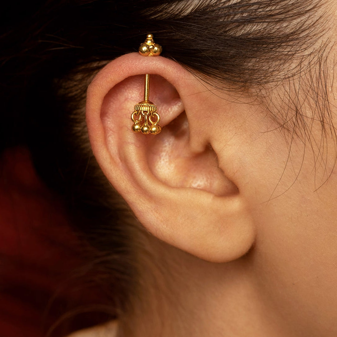 Kanika Bugadi Earrings (Pierced) 18k Gold Plated