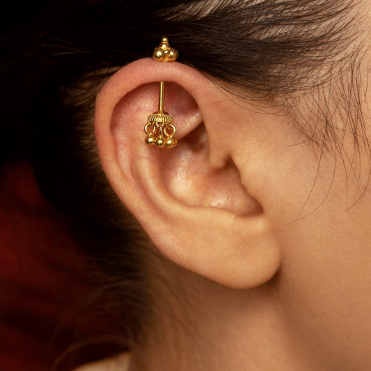 Kanika Bugadi Earrings (Pierced) 18k Gold Plated