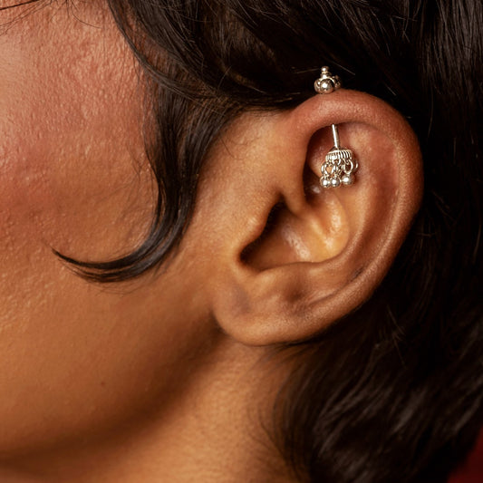 Kanika Bugadi Earrings (Pierced) Silver