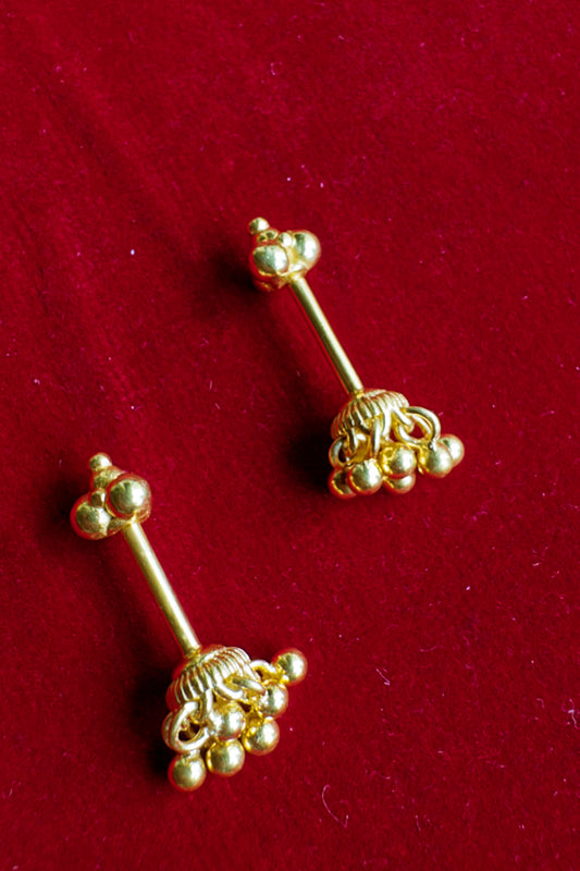 Kanika Bugadi Earrings (Pierced) 18k Gold Plated