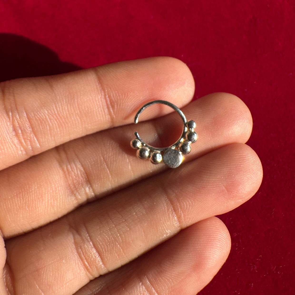 Kavya Septum Ring Silver