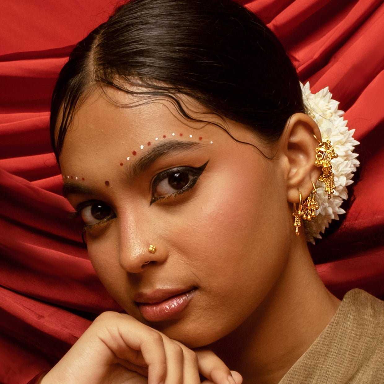 Preet Baali Hoop Earrings 18k Gold Plated