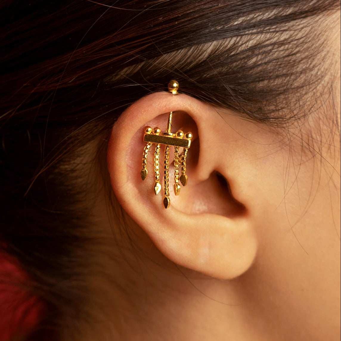 Kuhu Bugadi Earrings (Pierced) 18k Gold Plated