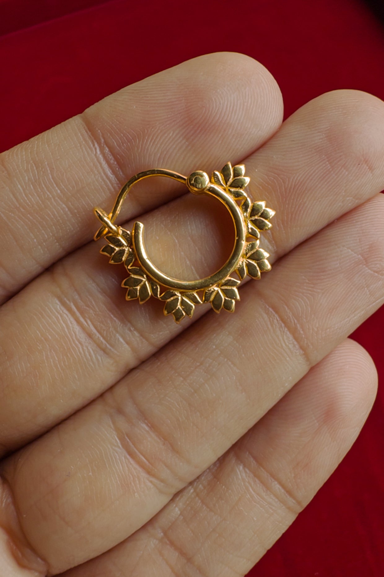 Pankhudi Nose Ring | Septum Ring 18k Gold Plated
