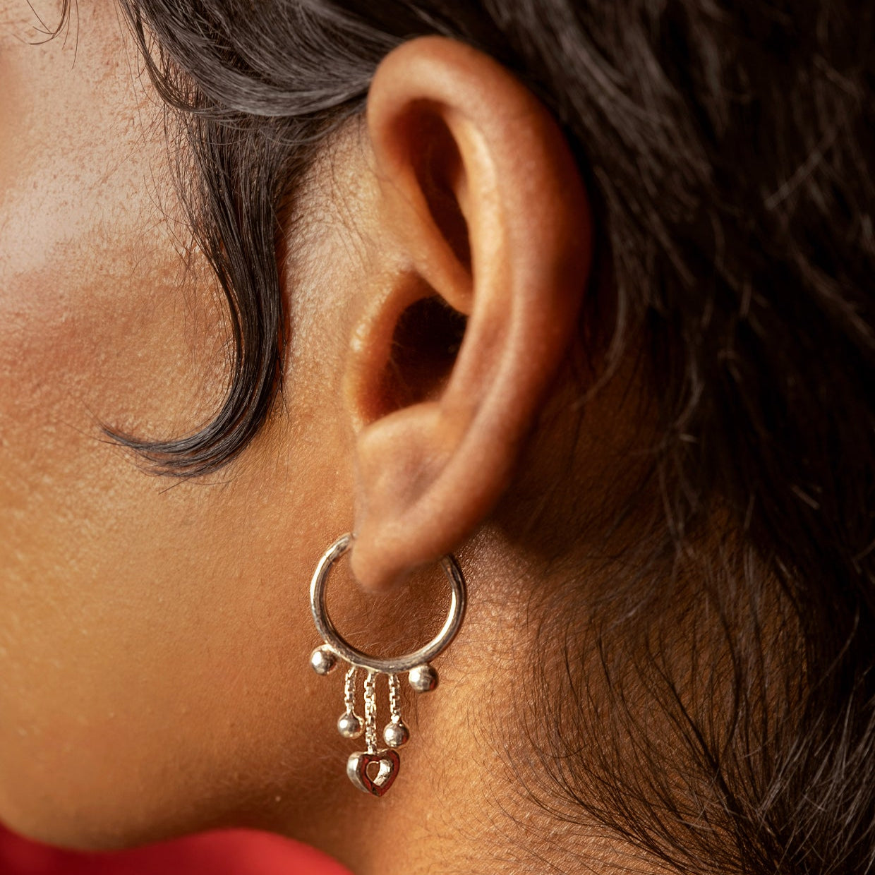 Preet Baali Hoop Earrings Silver