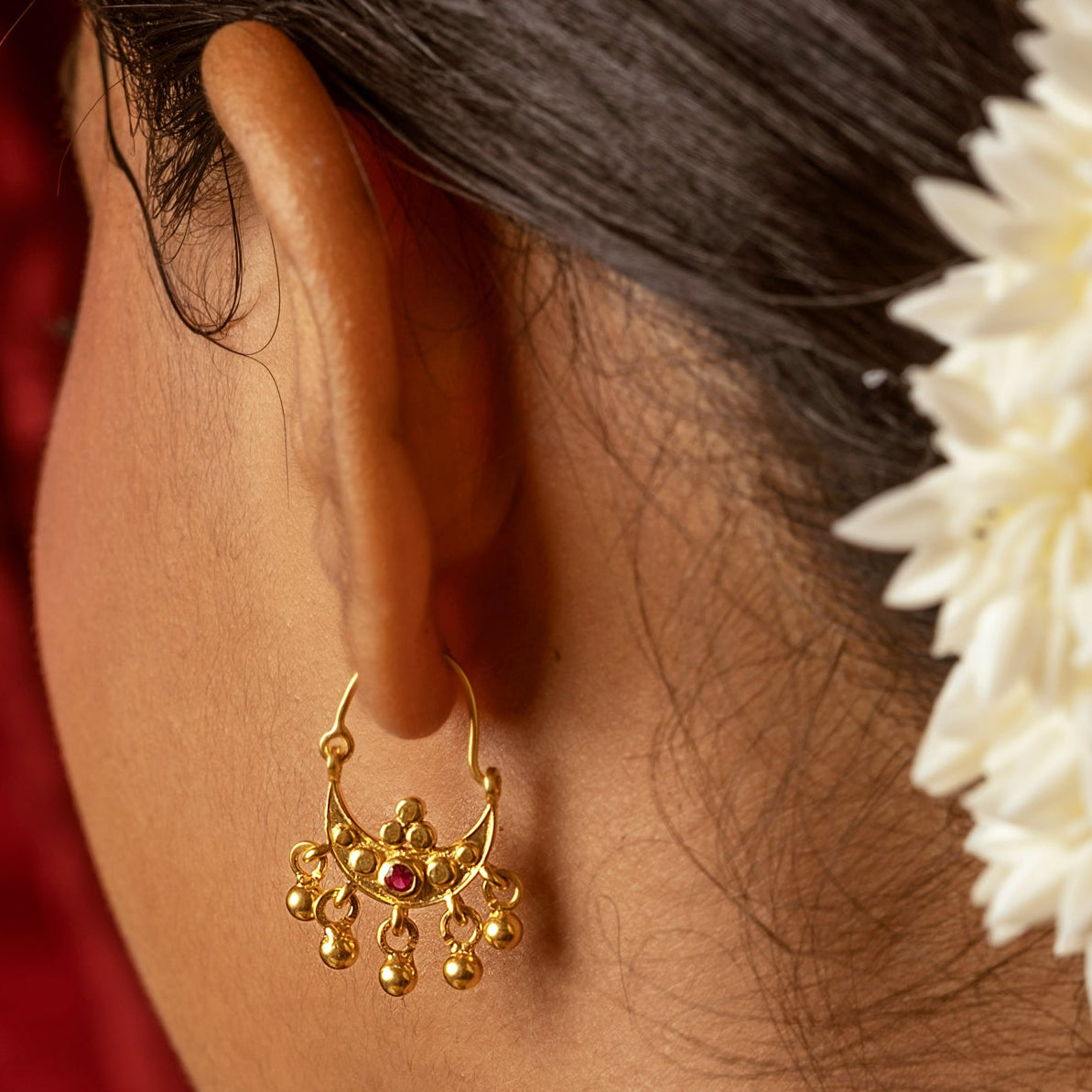 Suhaani Baali Hoop Earrings 18k Gold Plated