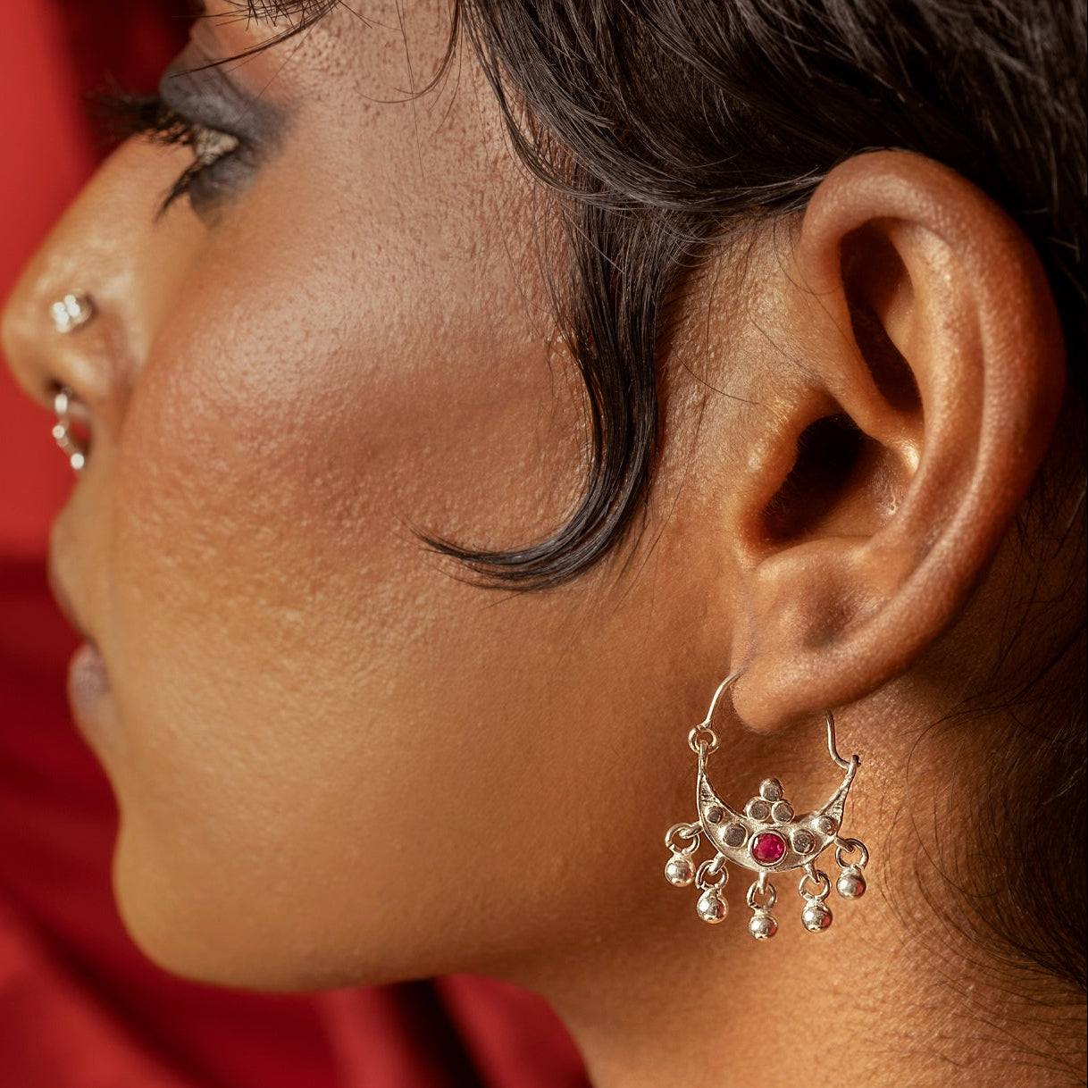 Suhaani Baali Hoop Earrings Silver