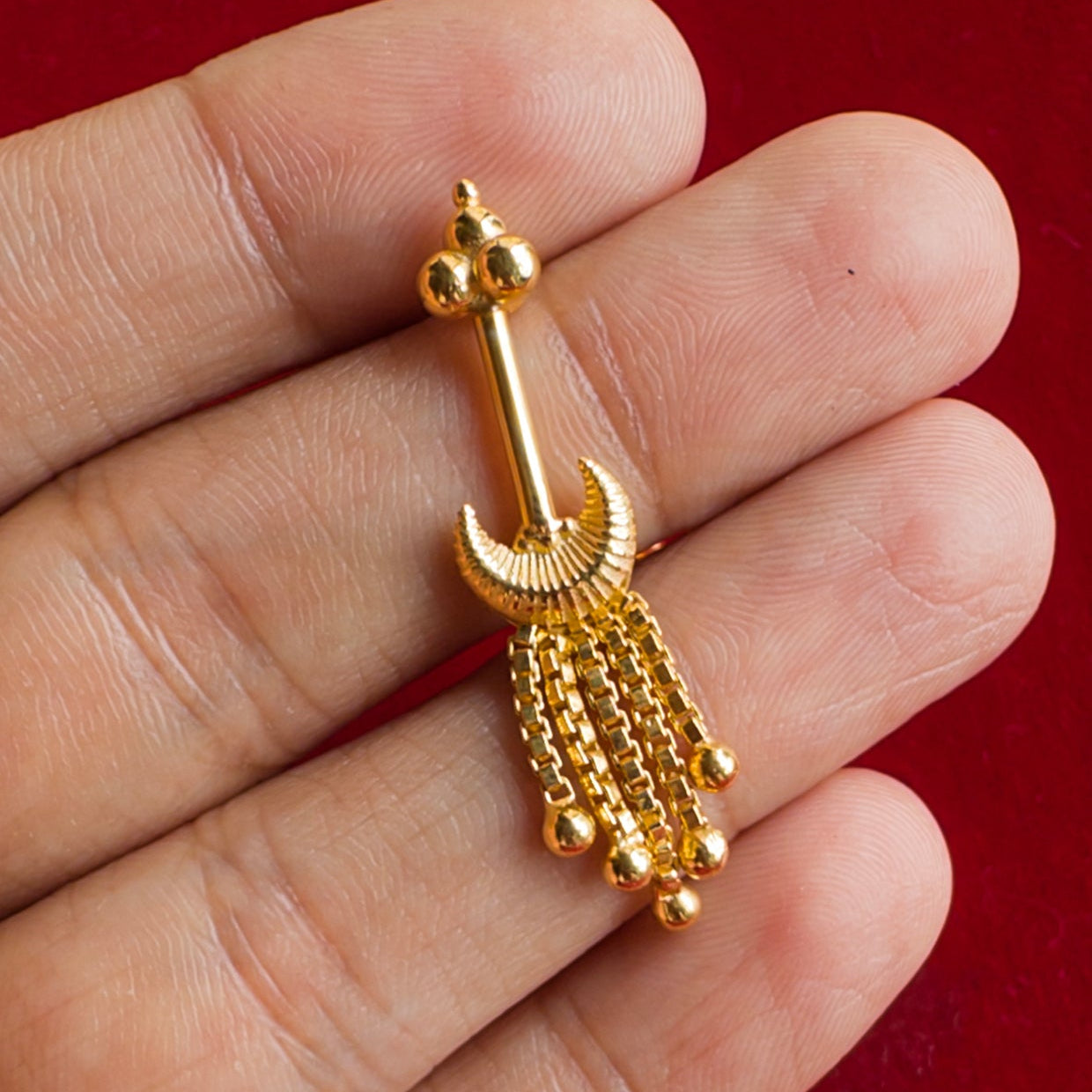 Suman Bugadi Earrings (Pierced) 18k Gold Plated