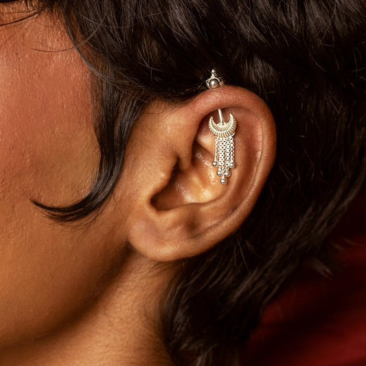 Suman Bugadi Earrings (Pierced) Silver