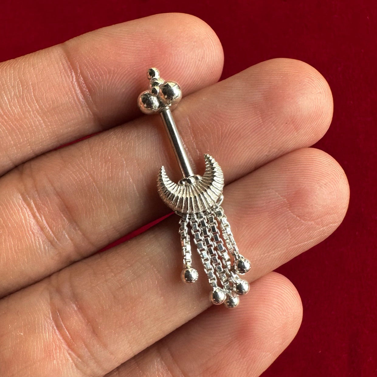 Suman Bugadi Earrings (Pierced) Silver