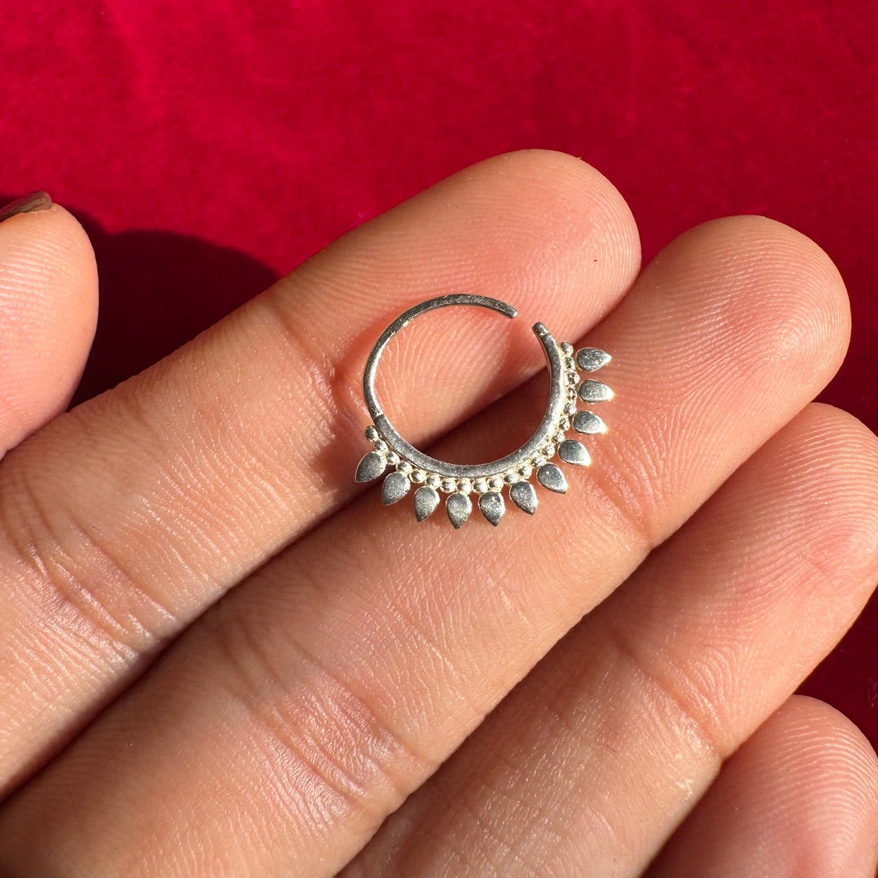 Surya Nose Ring | Septum Ring Silver