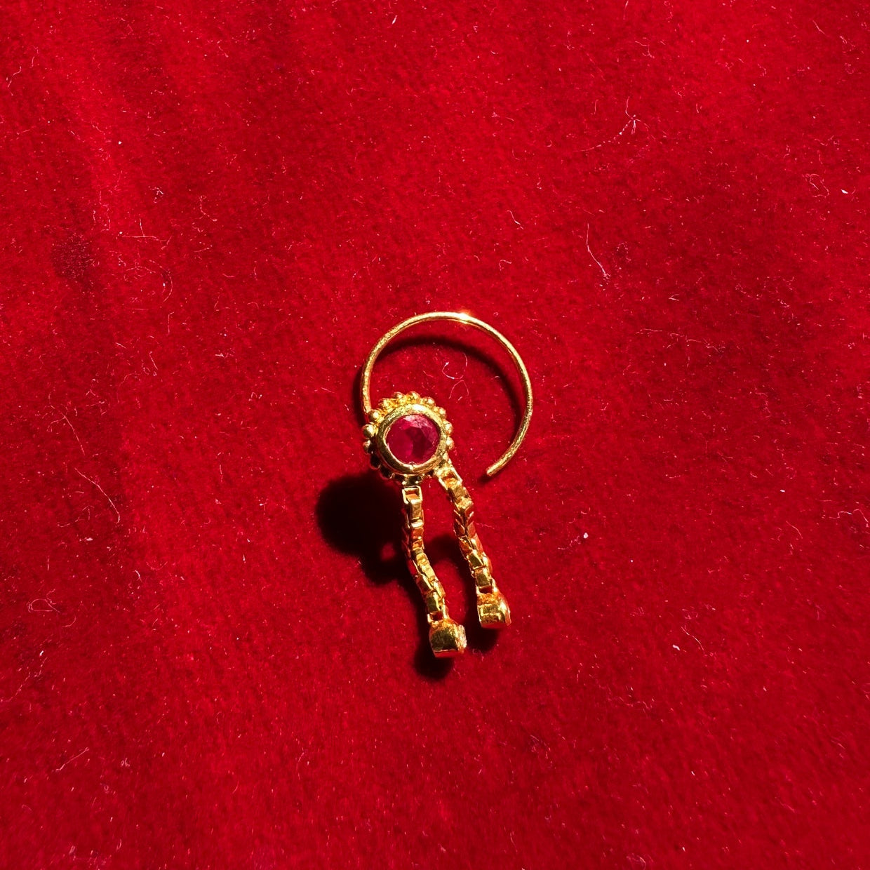Tarini Dangling Nosepin 18k Gold Plated