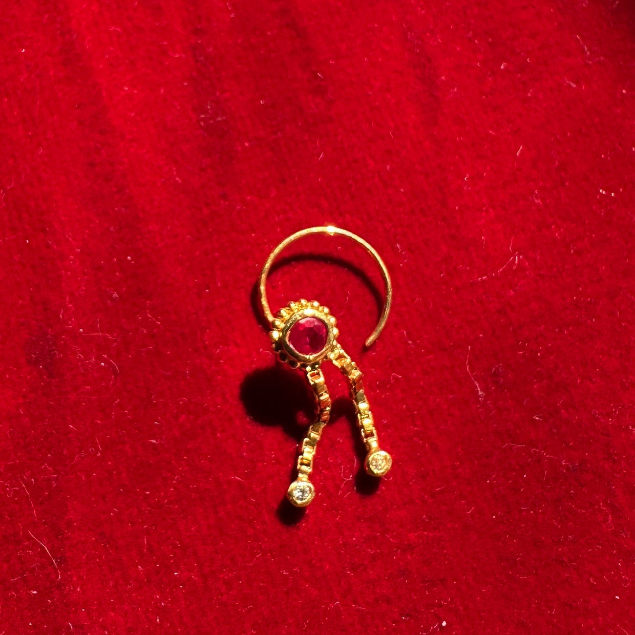 Tarini Dangling Nosepin 18k Gold Plated