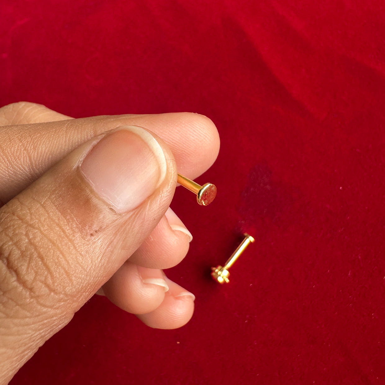 Tarini Red Stone Studs