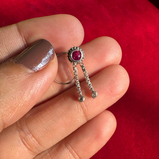 Tarini Dangling Nosepin Silver